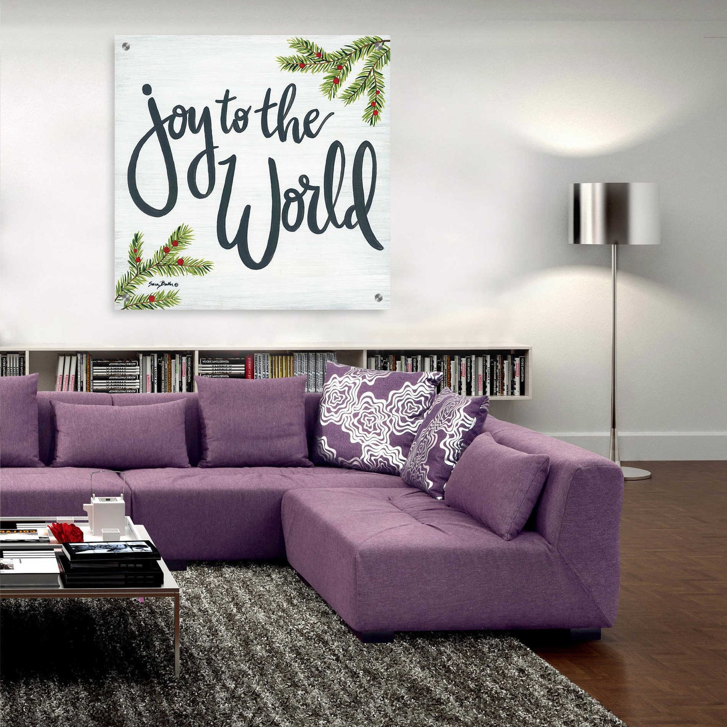 Epic Art 'Joy to the World' by Sara Baker, Acrylic Glass Wall Art,36x36