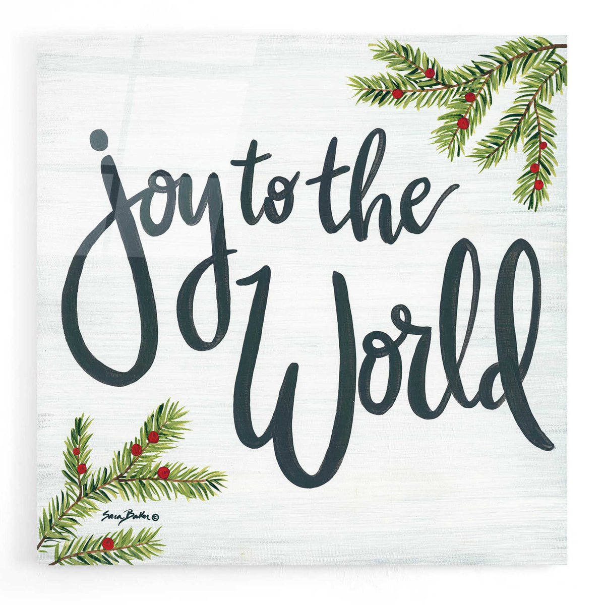 Epic Art 'Joy to the World' by Sara Baker, Acrylic Glass Wall Art