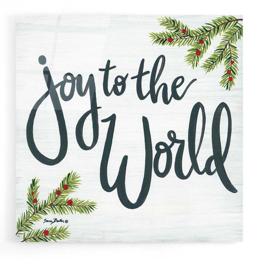 Epic Art 'Joy to the World' by Sara Baker, Acrylic Glass Wall Art