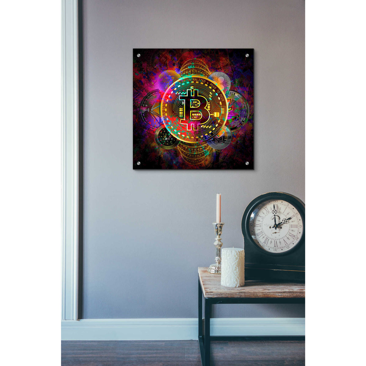 Epic Art 'All Coins,' Acrylic Glass Wall Art,24x24