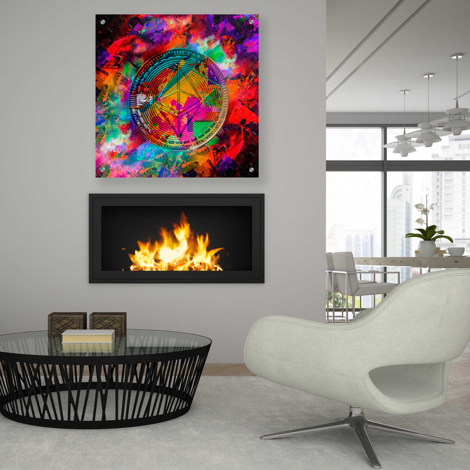 Epic Art 'Etherium,' Acrylic Glass Wall Art,36x36