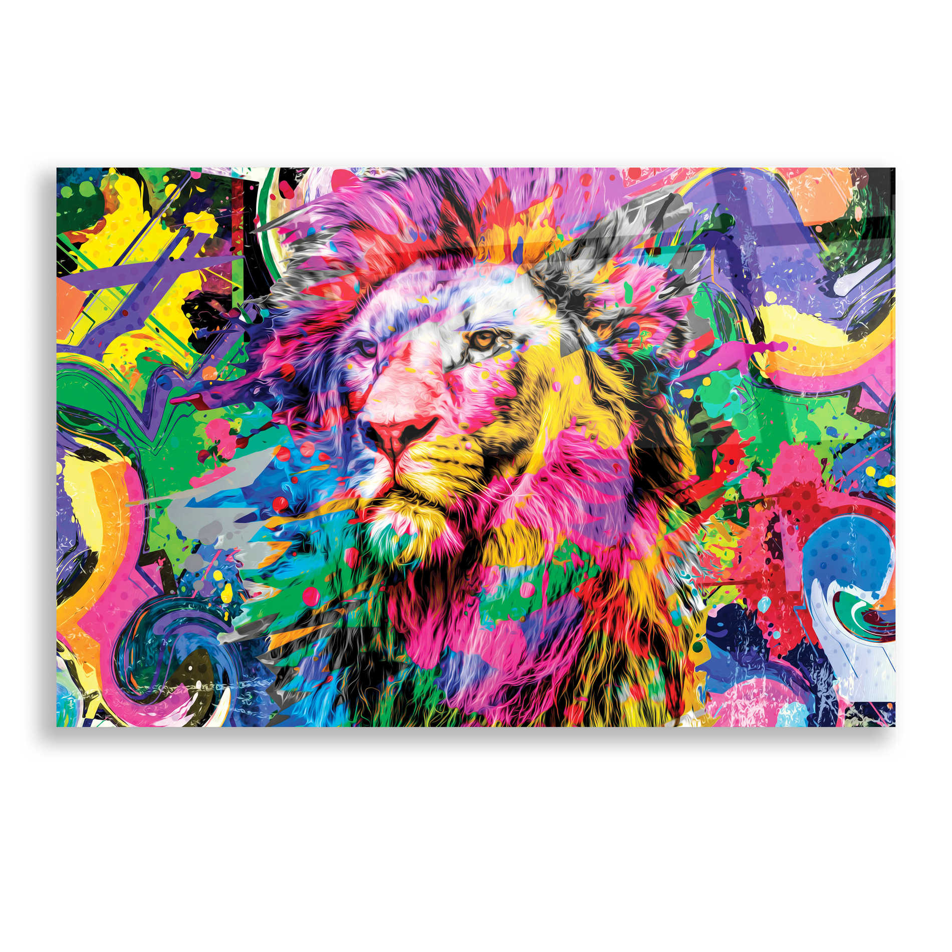 Epic Art 'Lion,' Acrylic Glass Wall Art