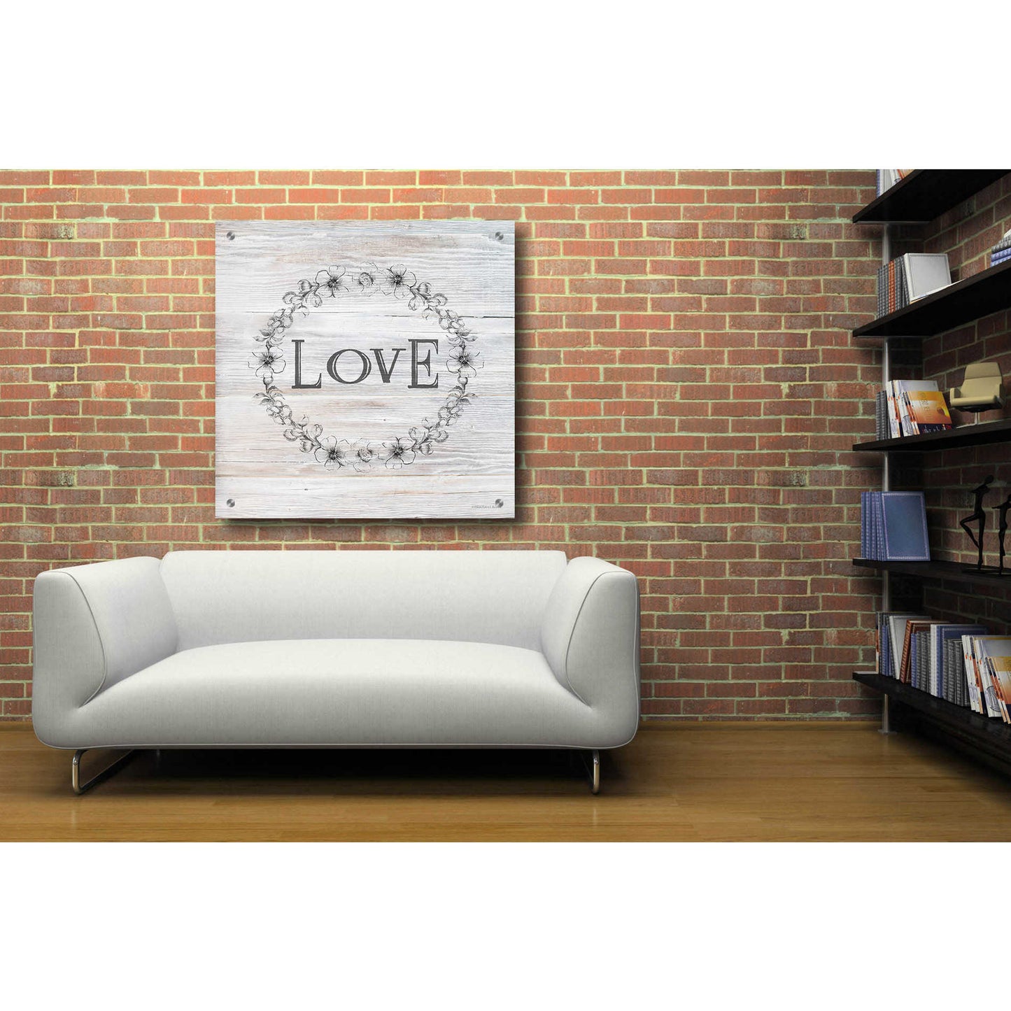 Epic Art 'Love' by Bluebird Barn, Acrylic Glass Wall Art,36x36