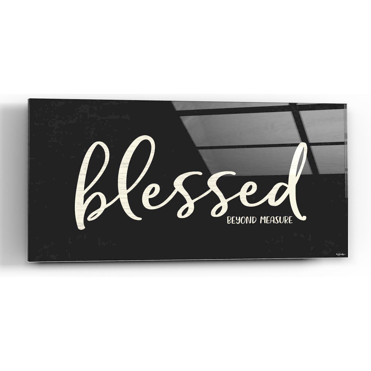 Epic Art 'Blessed' by Susie Boyer, Acrylic Glass Wall Art,48x24