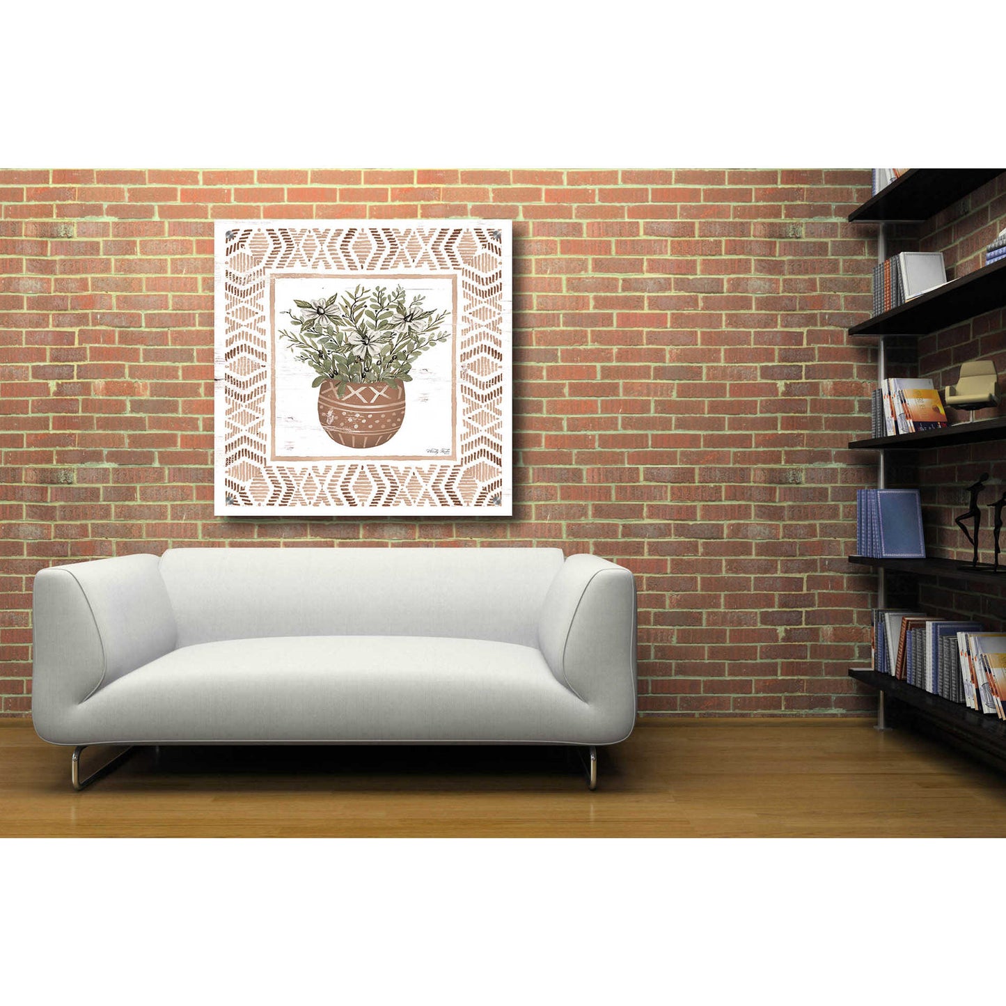 Epic Art 'Terracotta Pot II' by Cindy Jacobs, Acrylic Glass Wall Art,36x36