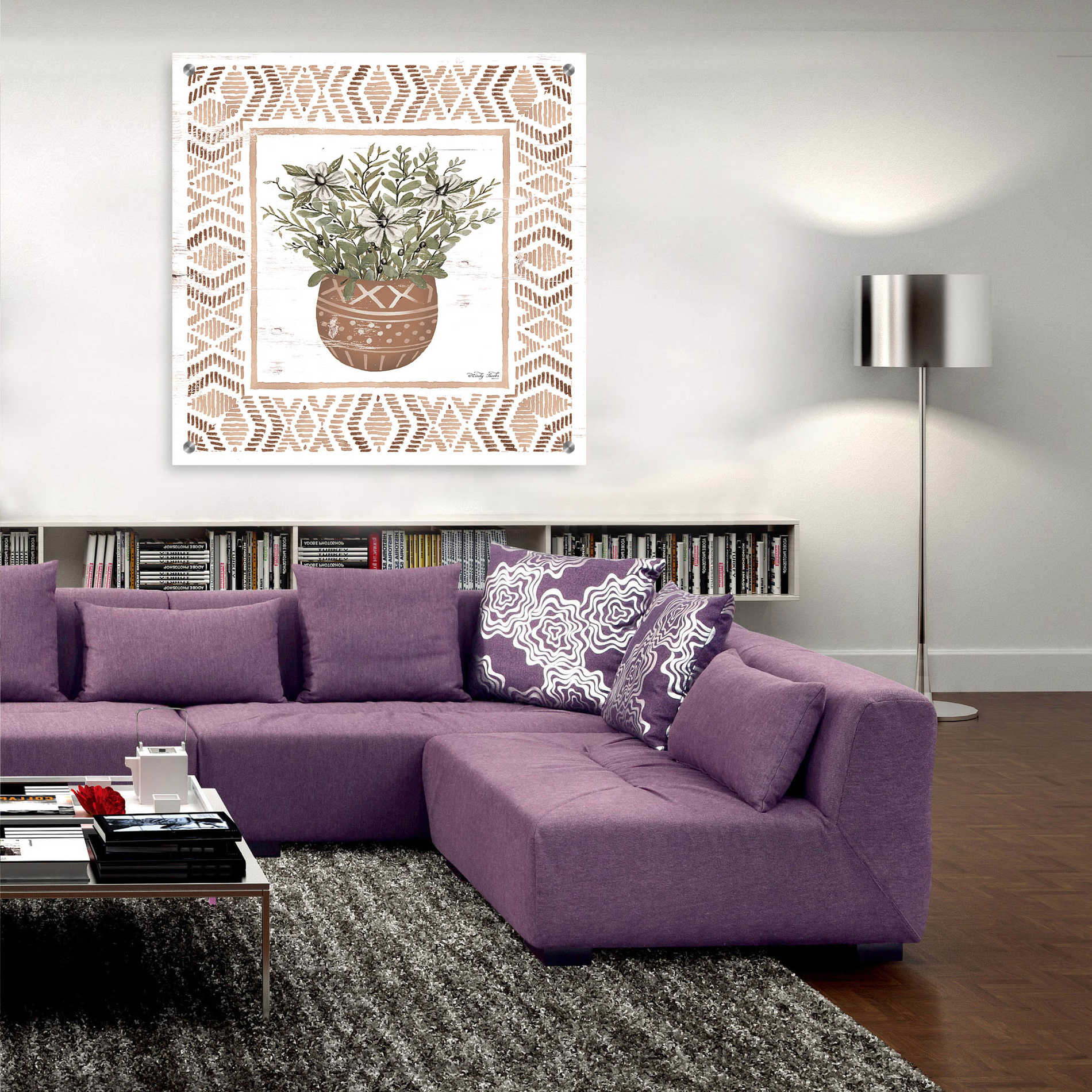 Epic Art 'Terracotta Pot II' by Cindy Jacobs, Acrylic Glass Wall Art,36x36
