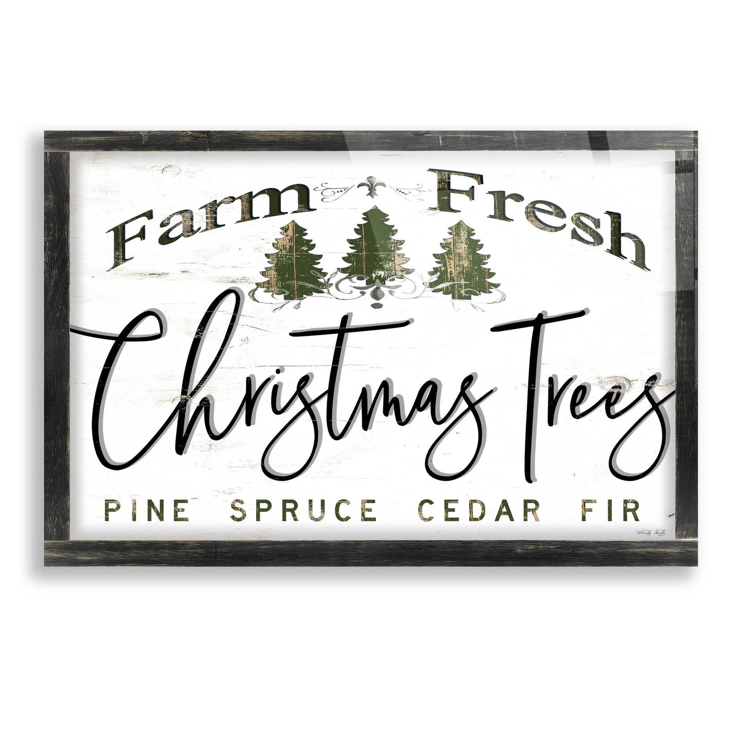 Epic Art 'Farm Fresh Christmas Trees II' by Cindy Jacobs, Acrylic Glass Wall Art,24x16