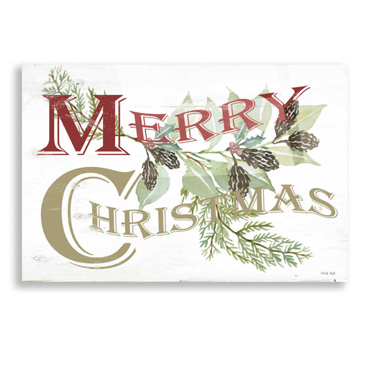 Epic Art 'Vintage Merry Christmas' by Cindy Jacobs, Acrylic Glass Wall Art