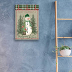 Epic Art 'Merry Little Christmas Snowman' by Cindy Jacobs, Acrylic Glass Wall Art,16x24