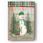 Epic Art 'Merry Little Christmas Snowman' by Cindy Jacobs, Acrylic Glass Wall Art