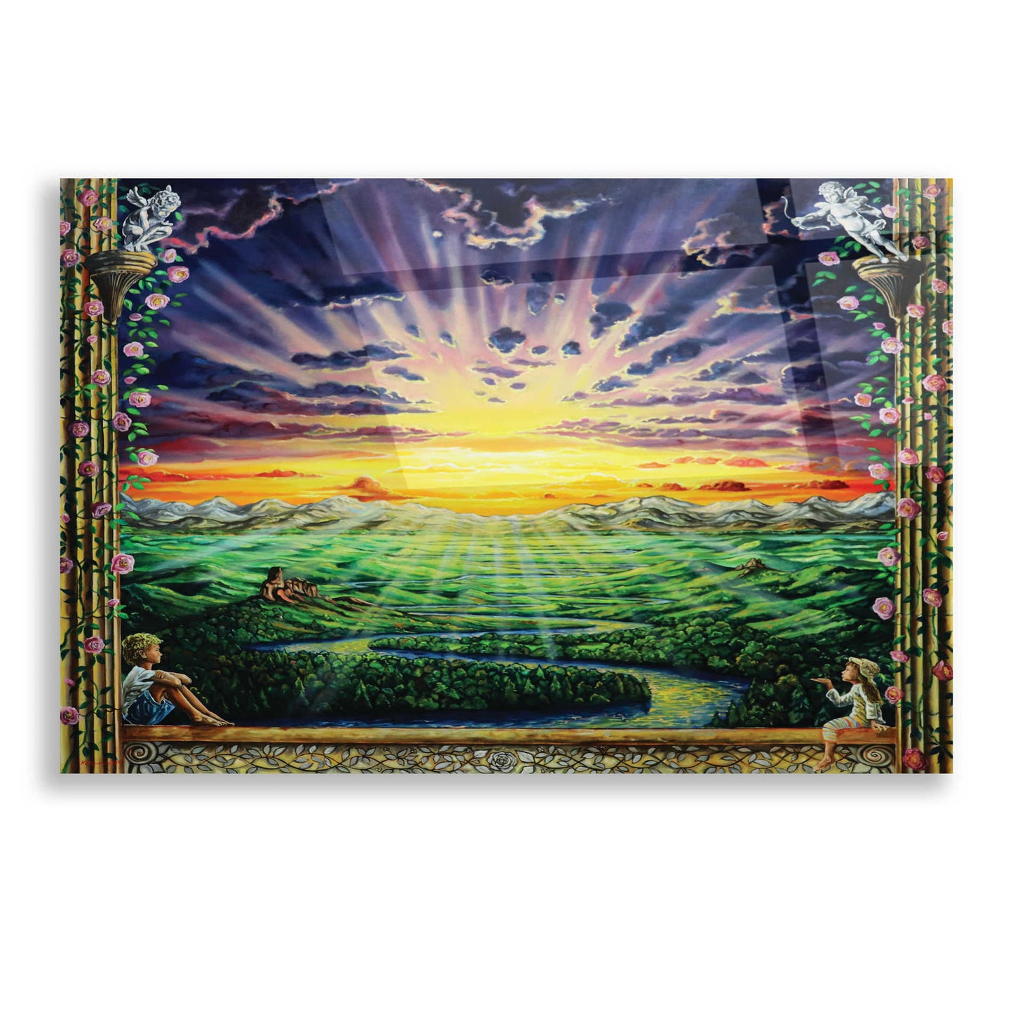 Epic Art 'Window To Paradise' by Jan Kasparec, Acrylic Glass Wall Art,16x12