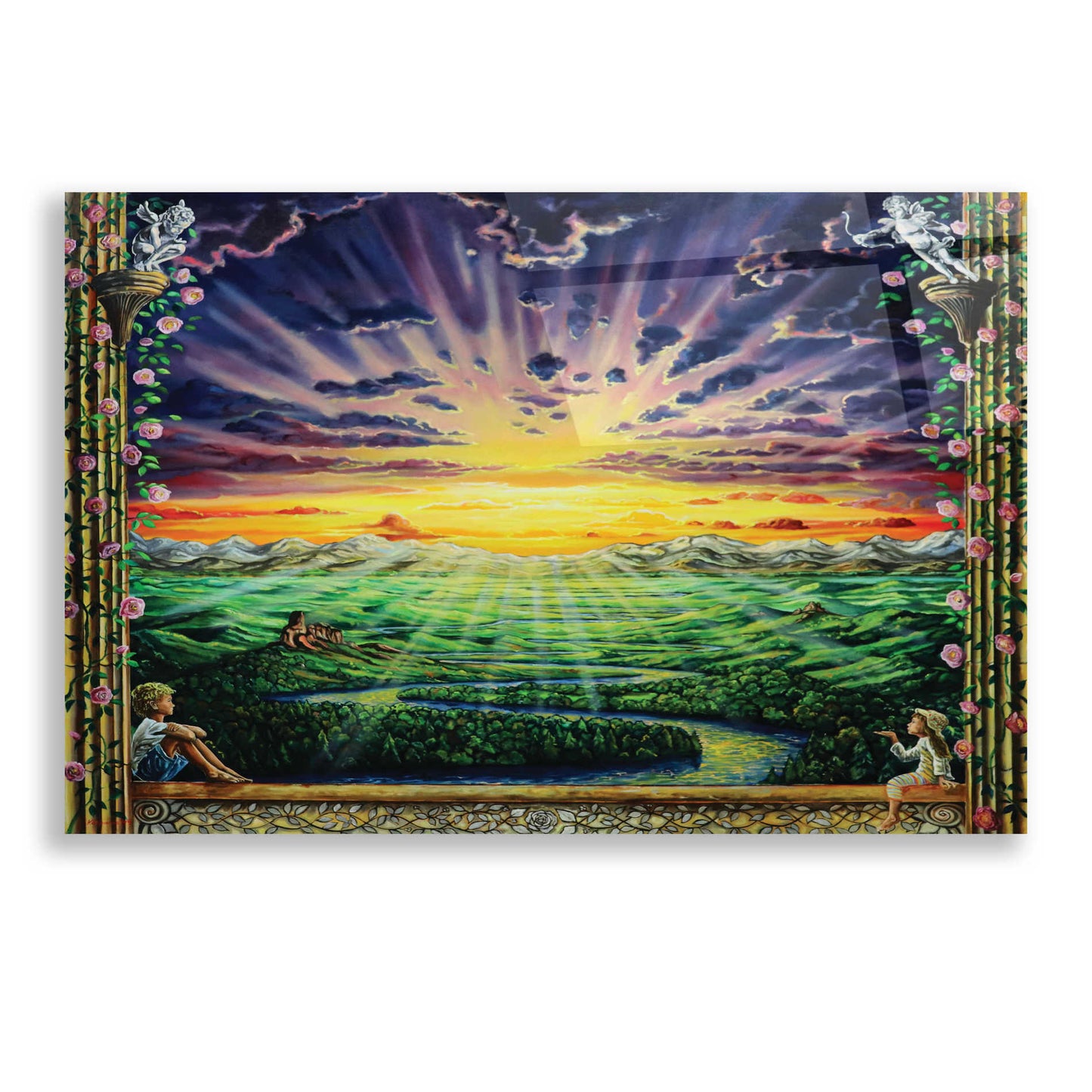 Epic Art 'Window To Paradise' by Jan Kasparec, Acrylic Glass Wall Art,24x16