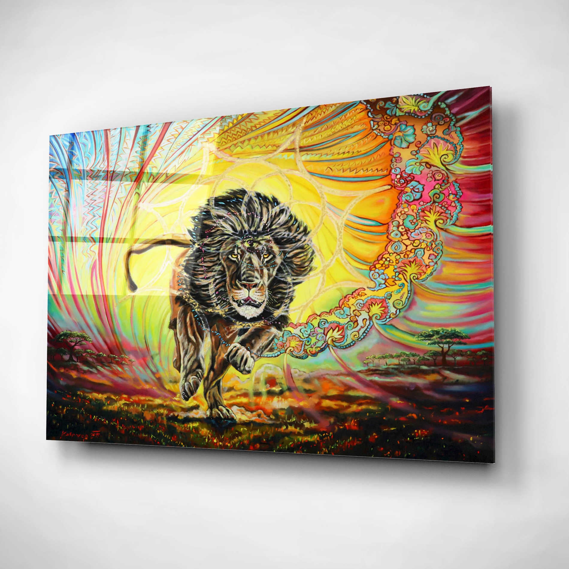 Epic Art 'Strenth And Honor' by Jan Kasparec, Acrylic Glass Wall Art,16x12