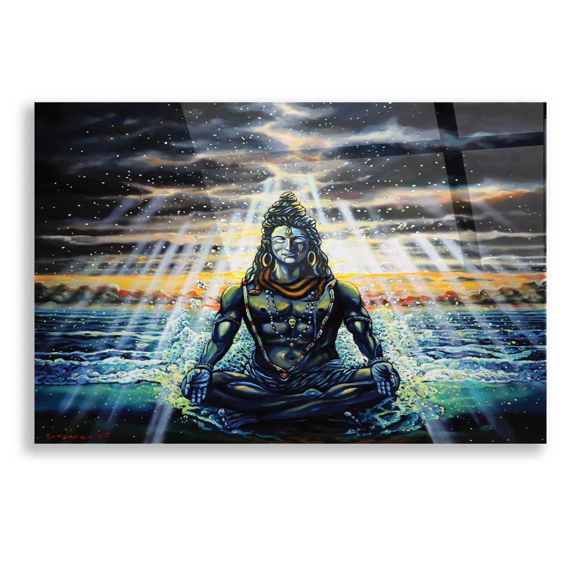 Epic Art 'Shiva' by Jan Kasparec, Acrylic Glass Wall Art,16x12