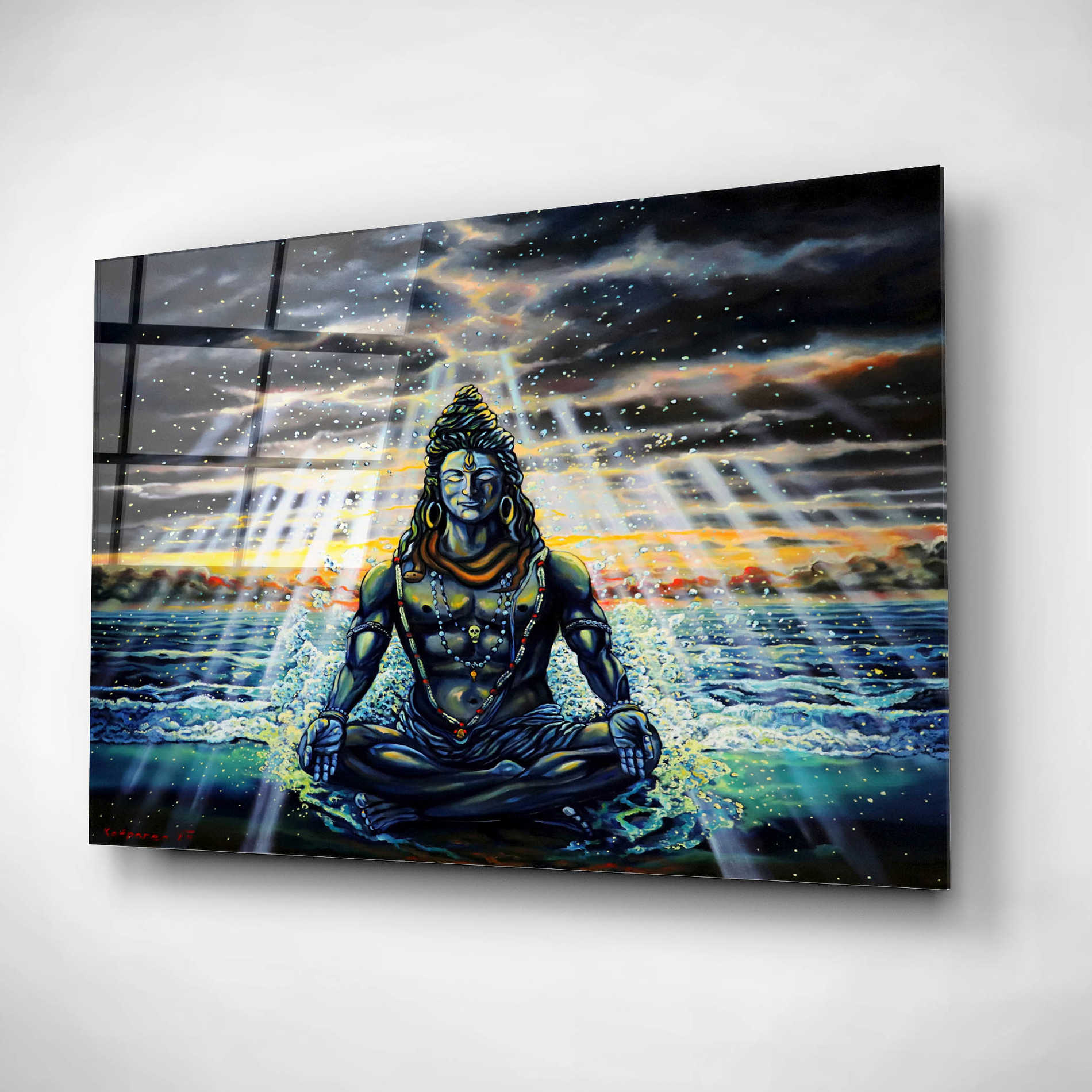 Epic Art 'Shiva' by Jan Kasparec, Acrylic Glass Wall Art,24x16