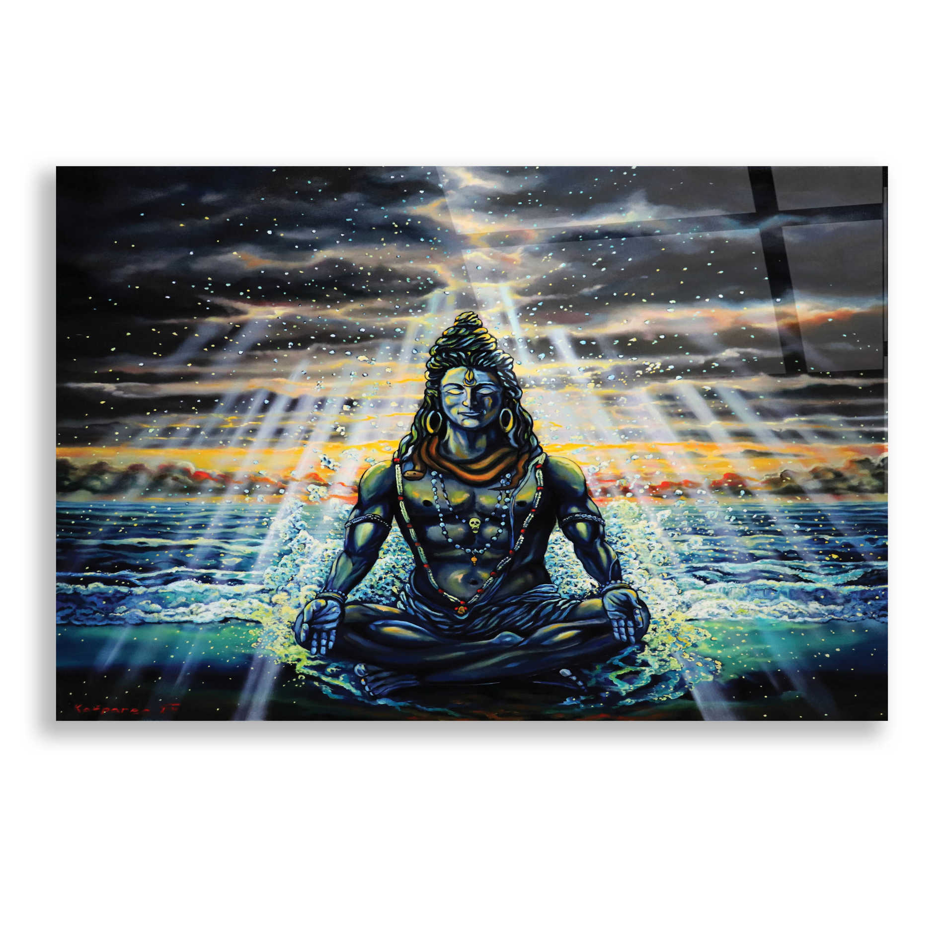 Epic Art 'Shiva' by Jan Kasparec, Acrylic Glass Wall Art,24x16