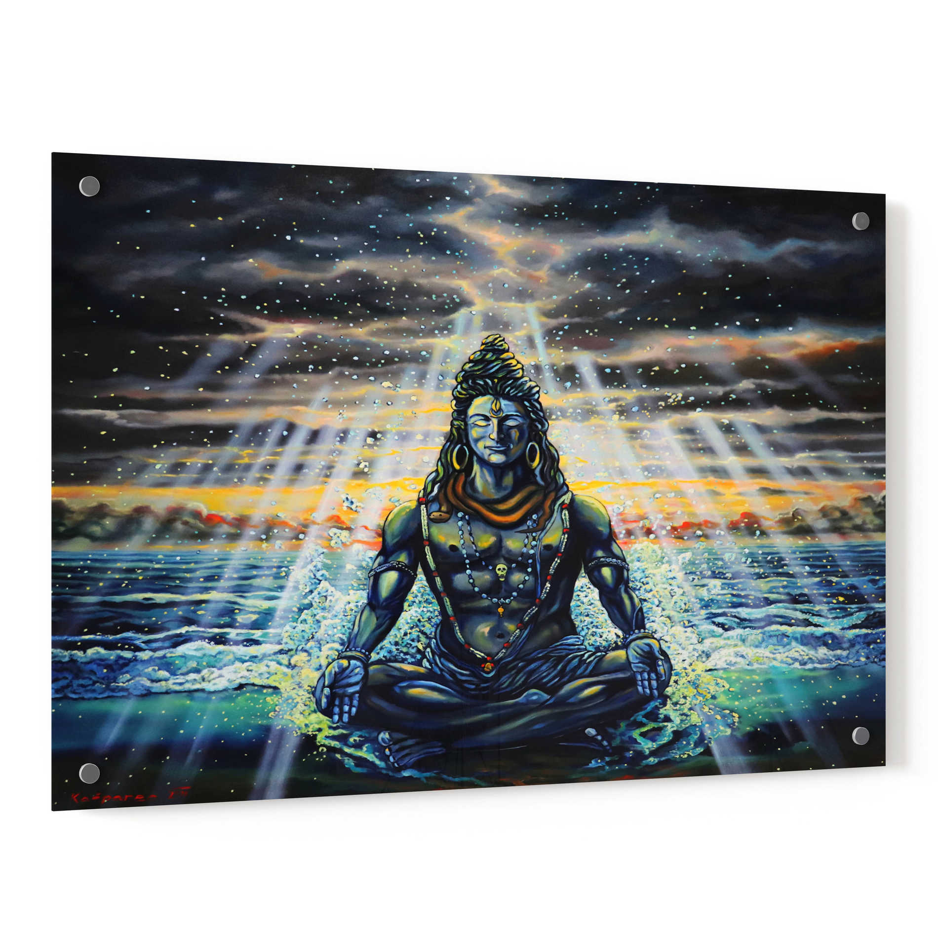 Epic Art 'Shiva' by Jan Kasparec, Acrylic Glass Wall Art,36x24