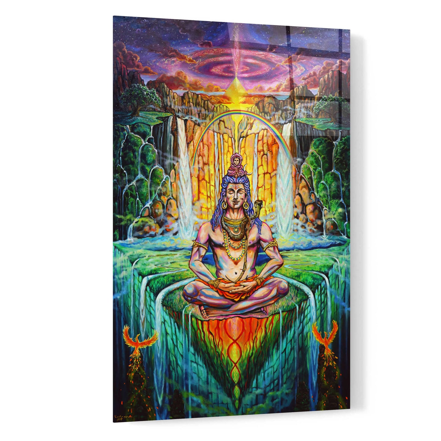 Epic Art 'Shiva Phoenix' by Jan Kasparec, Acrylic Glass Wall Art,16x24