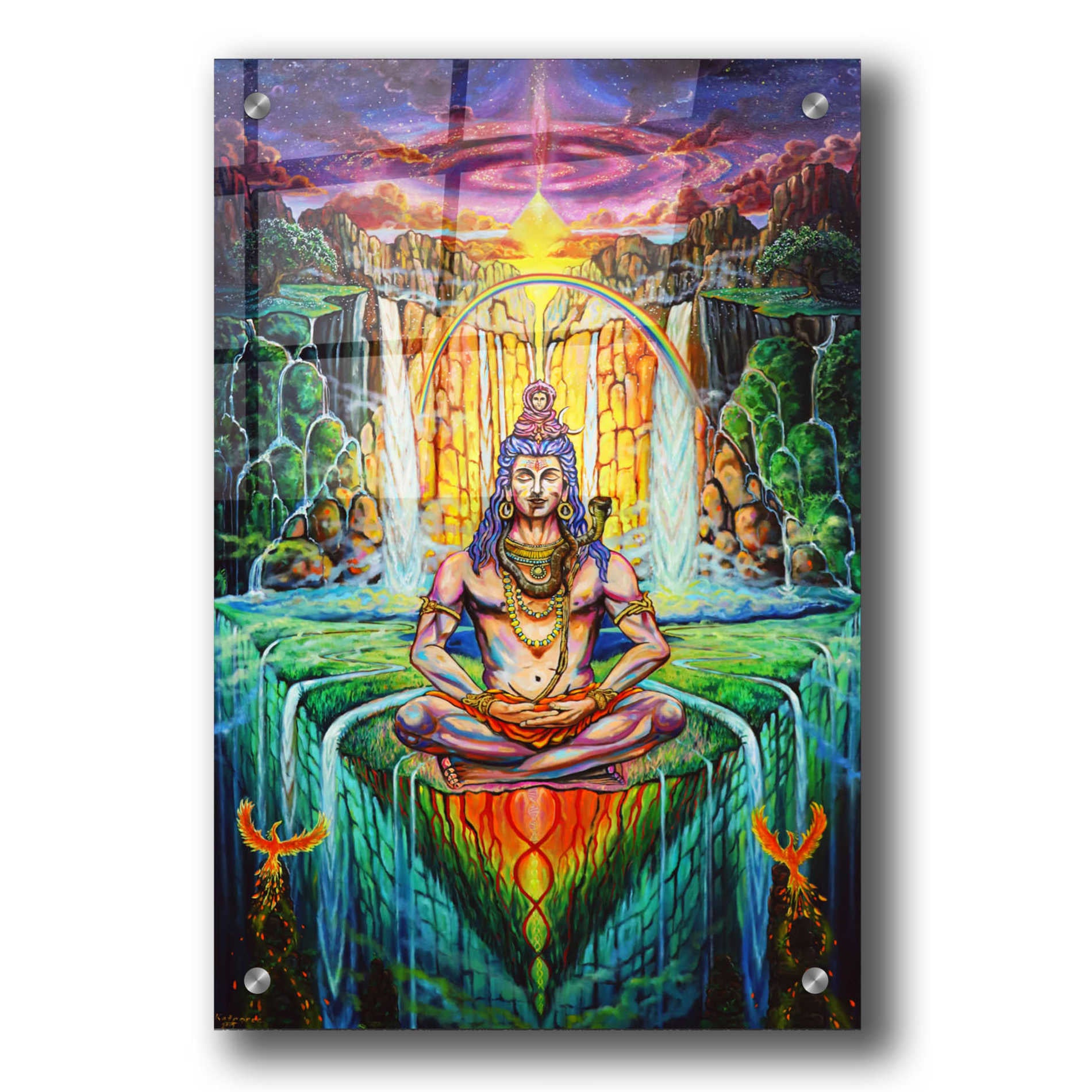Epic Art 'Shiva Phoenix' by Jan Kasparec, Acrylic Glass Wall Art,24x36