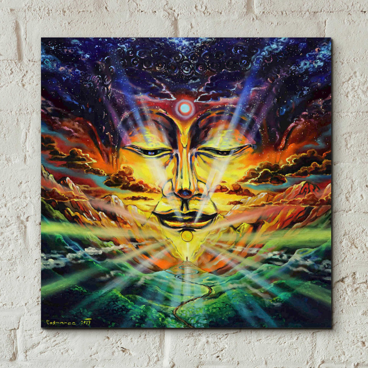 Epic Art 'Peaks And Valleys' by Jan Kasparec, Acrylic Glass Wall Art,12x12