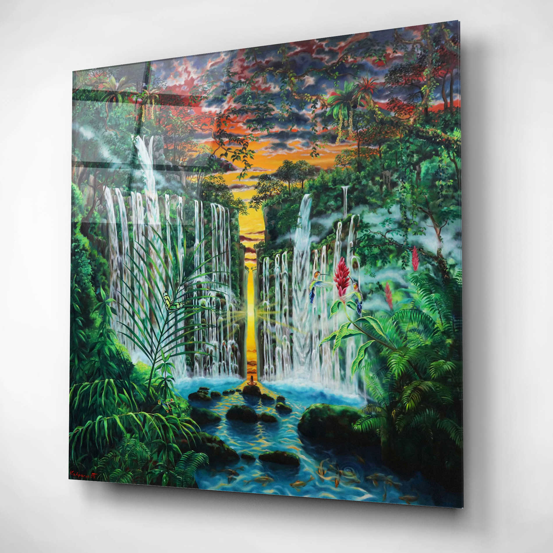 Epic Art 'Paradise ' by Jan Kasparec, Acrylic Glass Wall Art,12x12