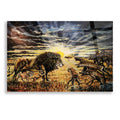 Epic Art 'Lion Hyenas' by Jan Kasparec, Acrylic Glass Wall Art