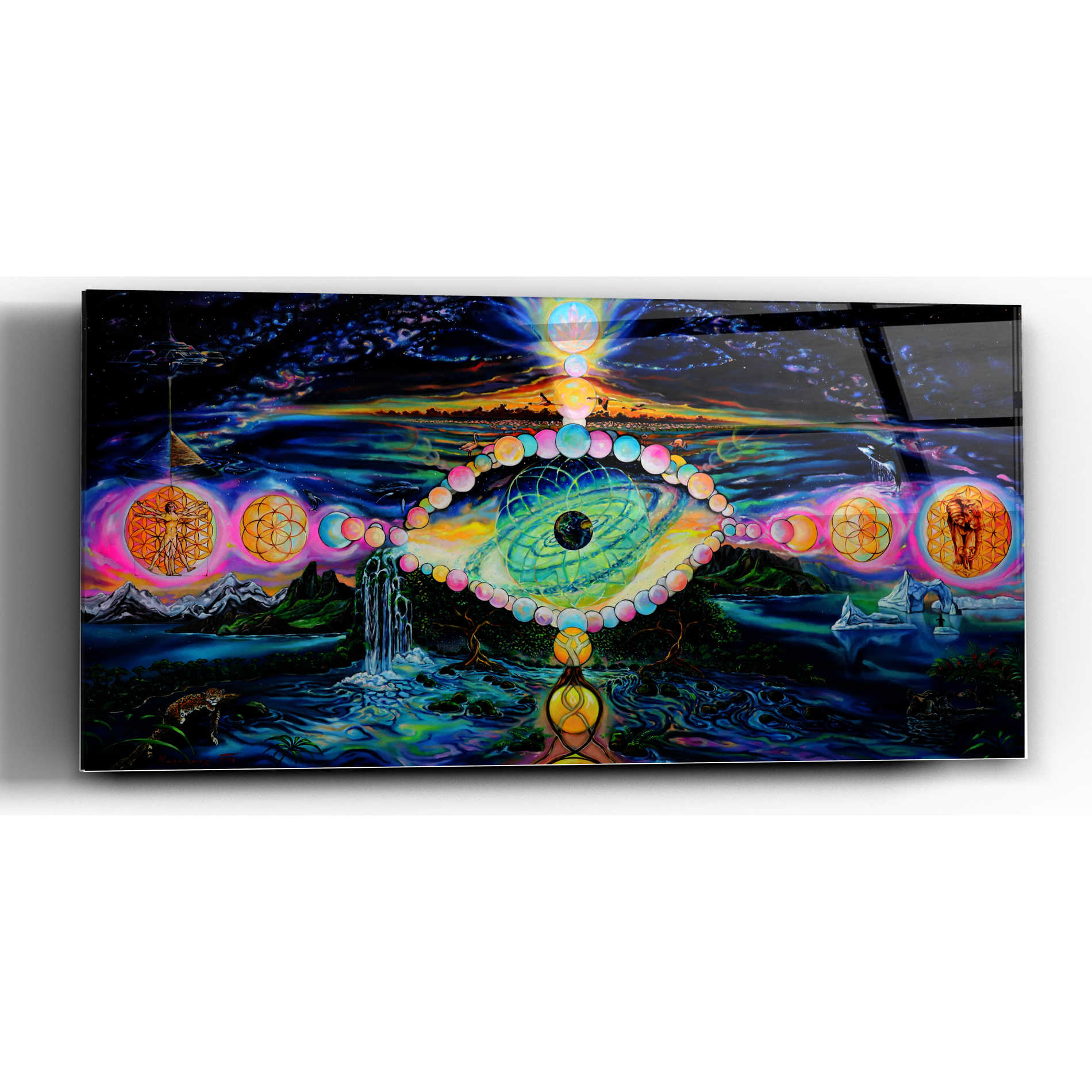 Epic Art 'God's Eye' by Jan Kasparec, Acrylic Glass Wall Art,24x12