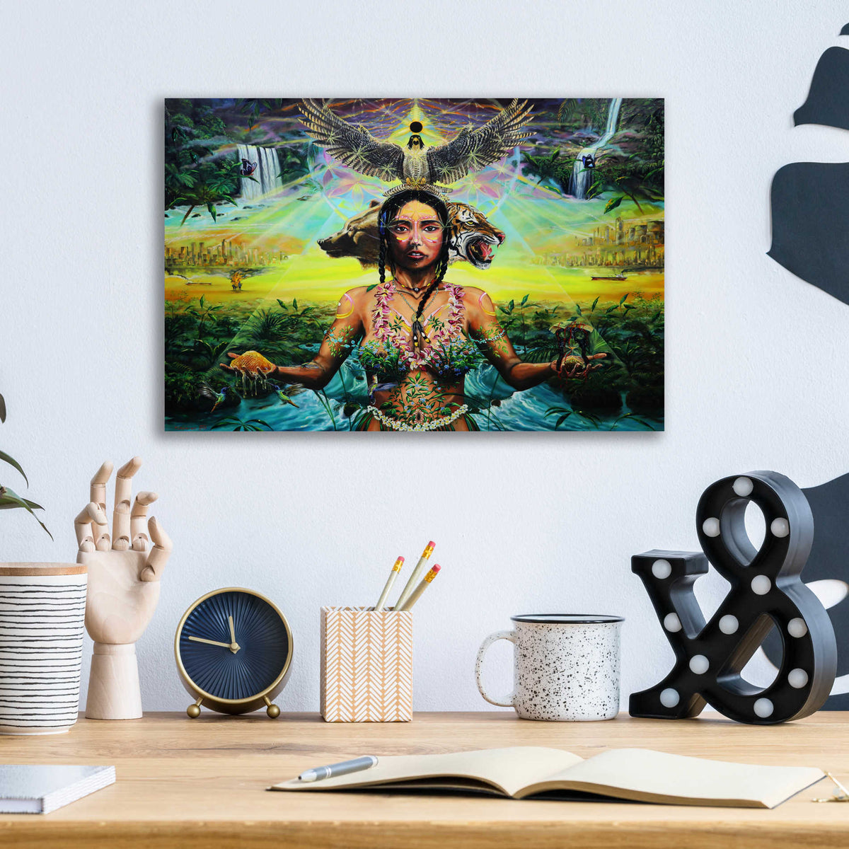 Epic Art 'Gaia Sacrifice' by Jan Kasparec, Acrylic Glass Wall Art,16x12