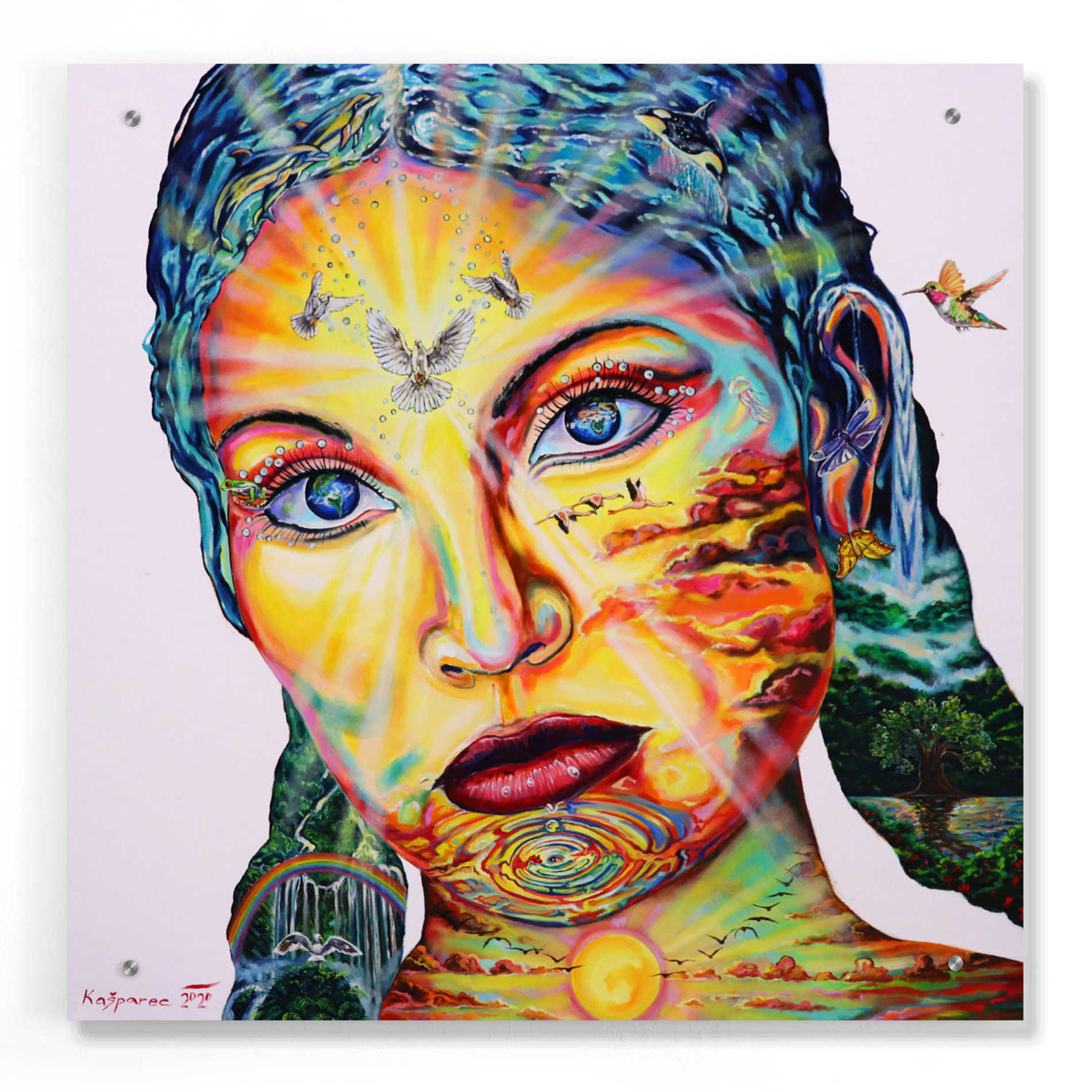 Epic Art 'Gaia I' by Jan Kasparec, Acrylic Glass Wall Art,24x24