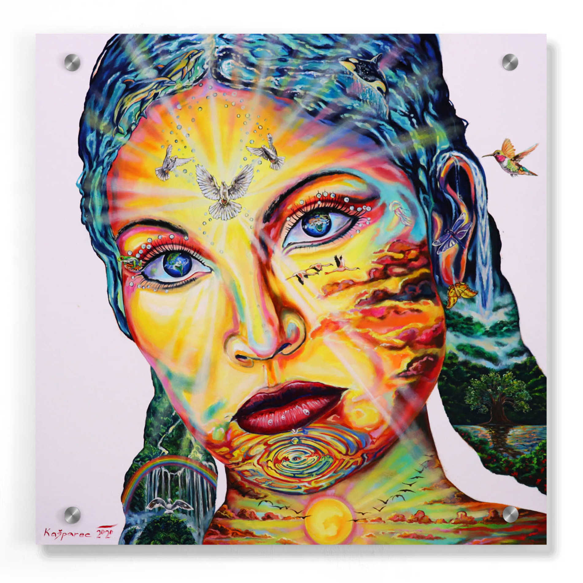 Epic Art 'Gaia I' by Jan Kasparec, Acrylic Glass Wall Art,36x36