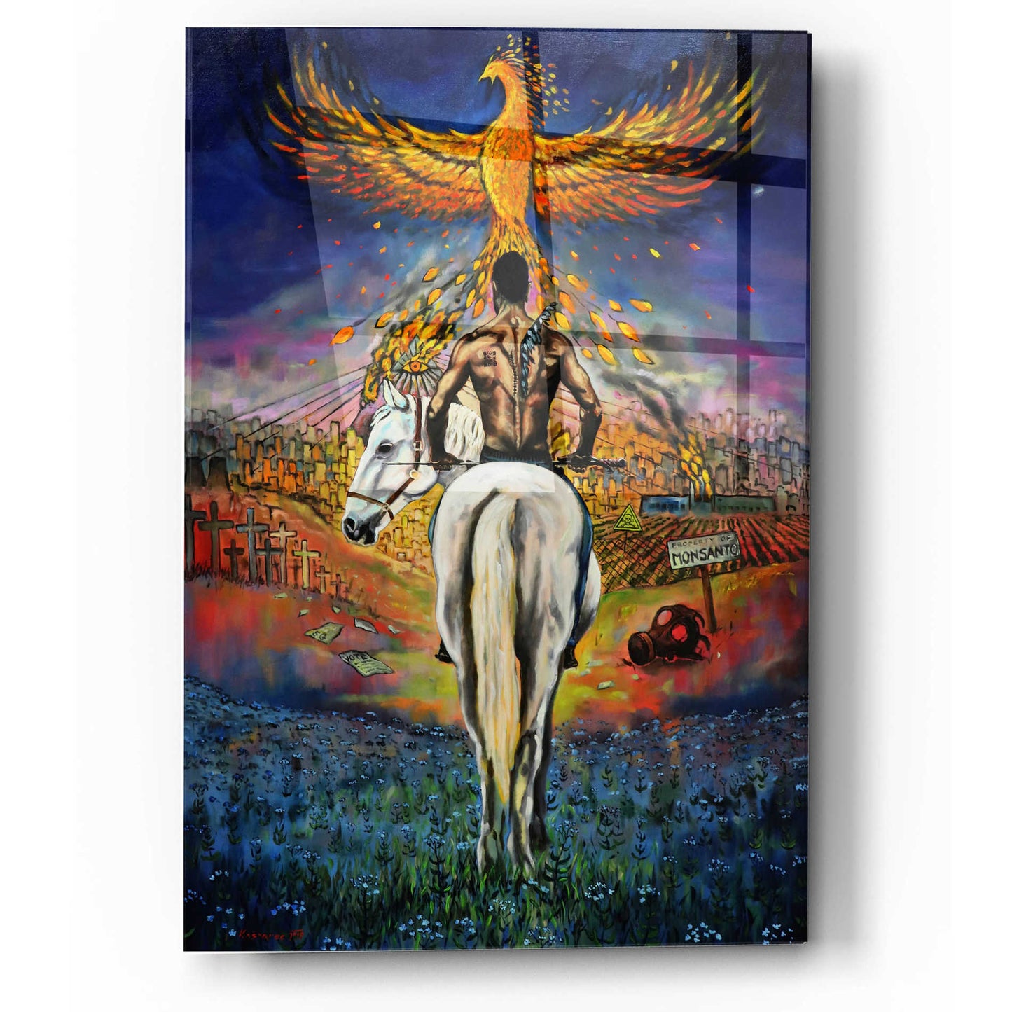 Epic Art 'Fallen Angel' by Jan Kasparec, Acrylic Glass Wall Art,12x16