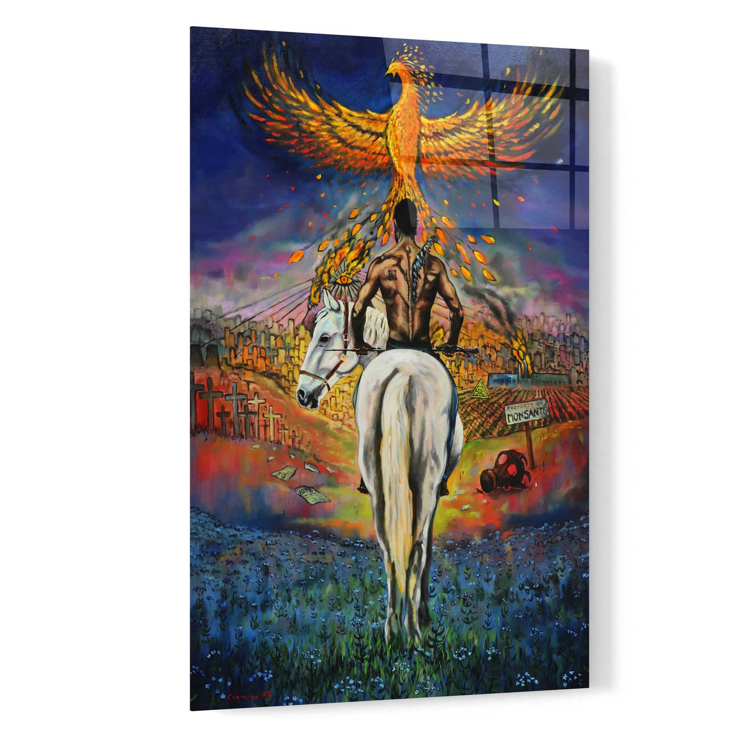 Epic Art 'Fallen Angel' by Jan Kasparec, Acrylic Glass Wall Art,16x24
