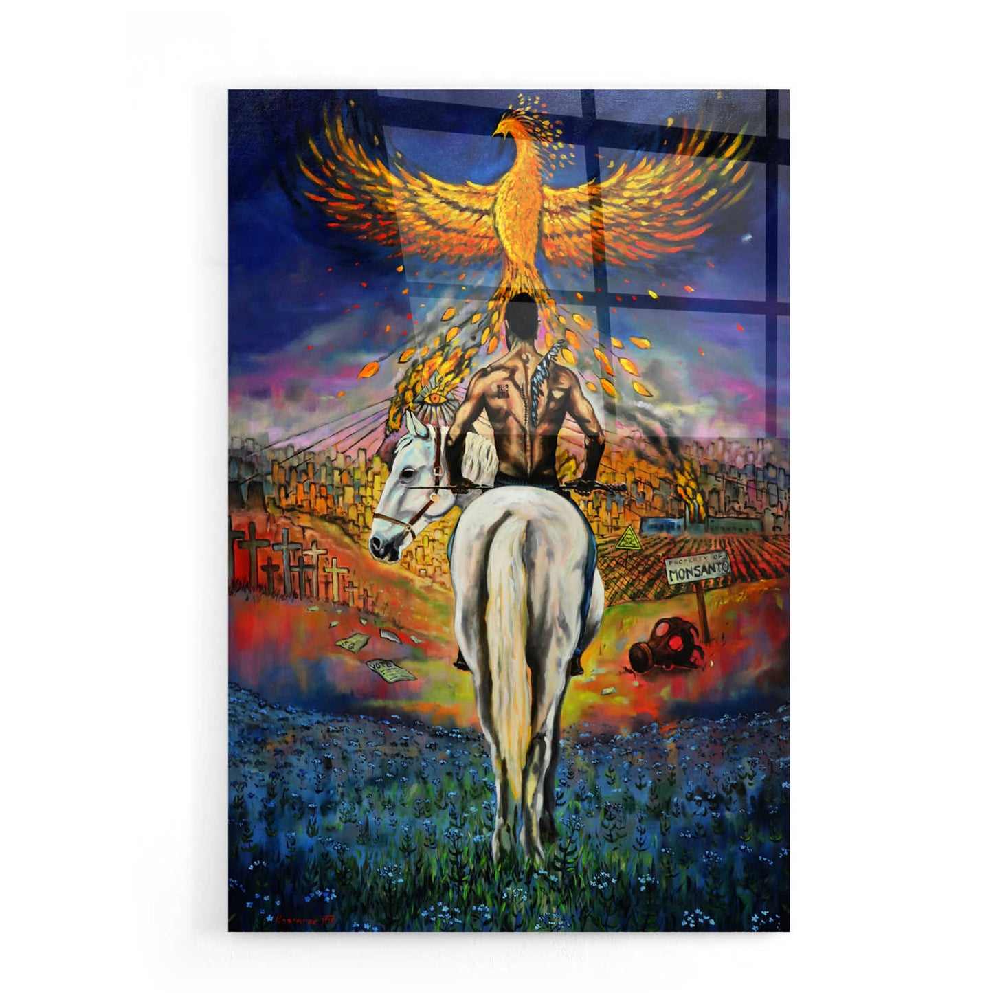 Epic Art 'Fallen Angel' by Jan Kasparec, Acrylic Glass Wall Art,16x24