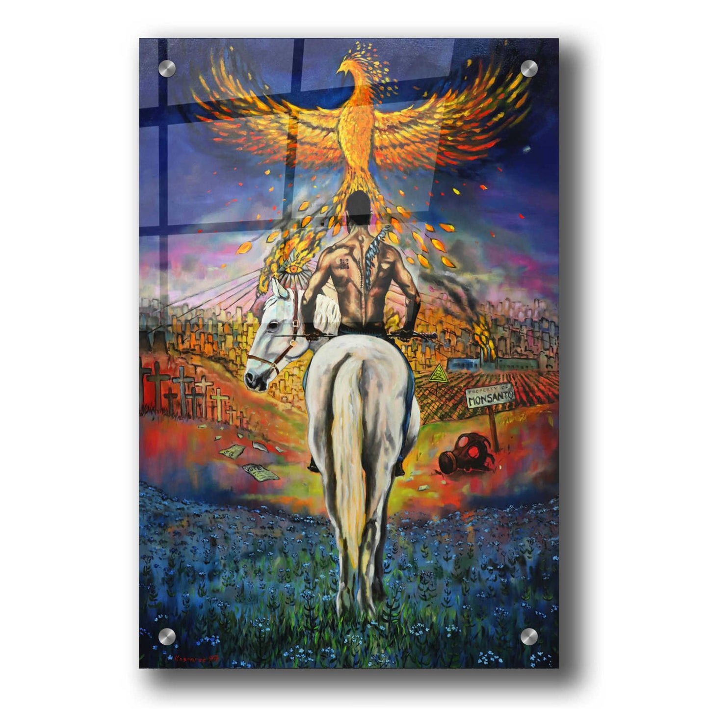 Epic Art 'Fallen Angel' by Jan Kasparec, Acrylic Glass Wall Art,24x36
