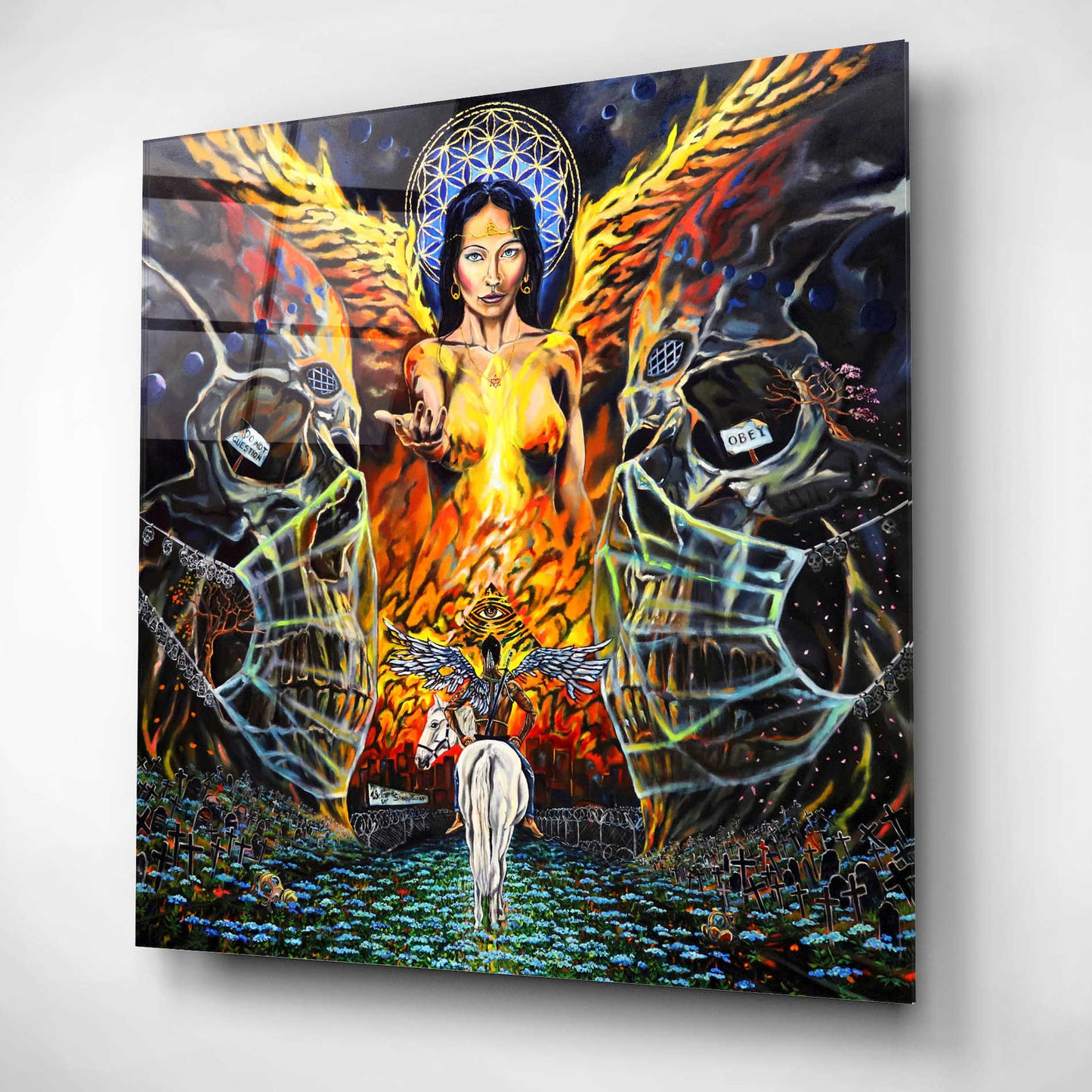 Epic Art 'Fallen Angel ' by Jan Kasparec, Acrylic Glass Wall Art,12x12