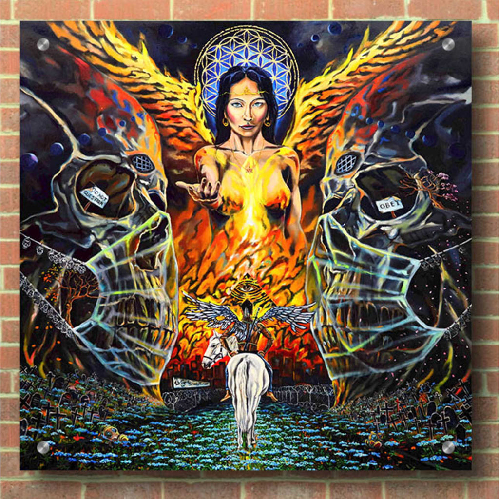 Epic Art 'Fallen Angel ' by Jan Kasparec, Acrylic Glass Wall Art,36x36
