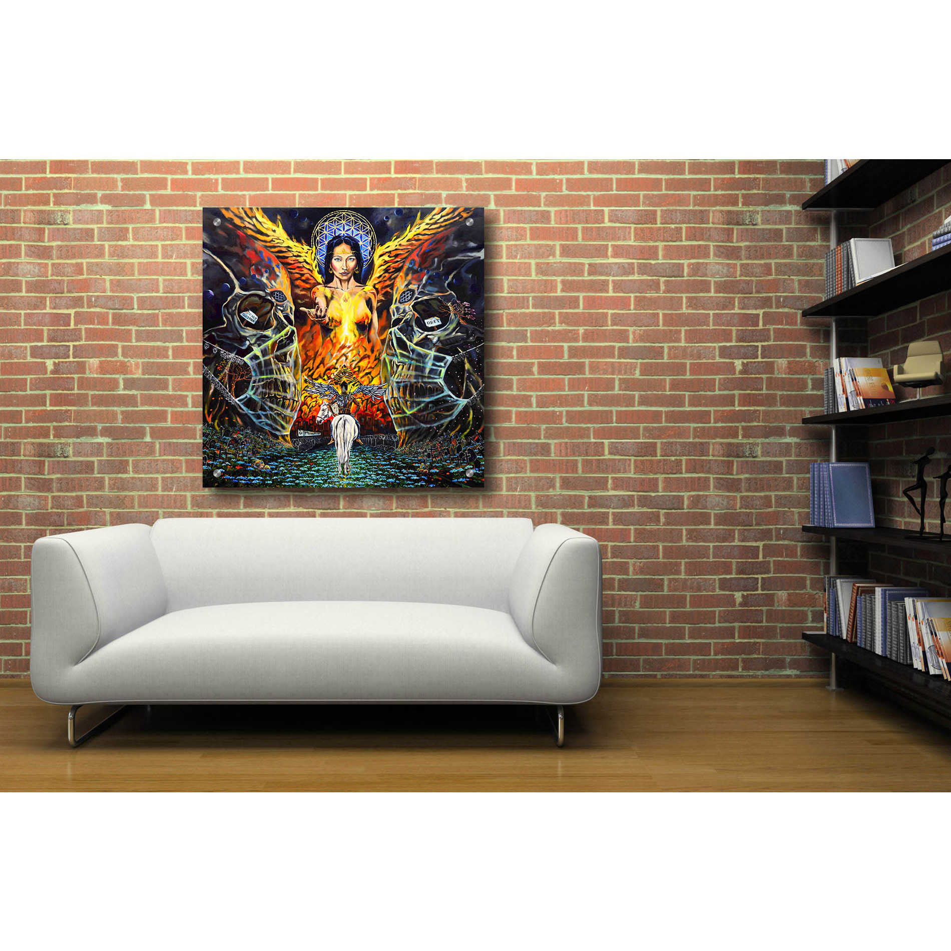 Epic Art 'Fallen Angel ' by Jan Kasparec, Acrylic Glass Wall Art,36x36