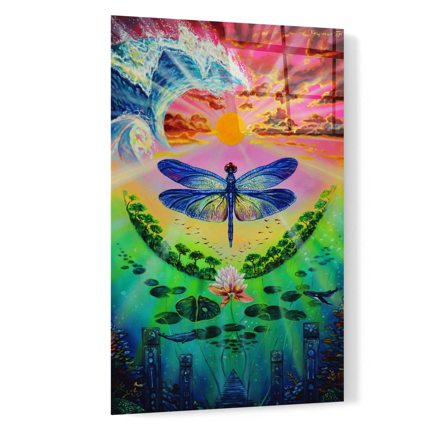 Epic Art 'Dragonfly' by Jan Kasparec, Acrylic Glass Wall Art,16x24