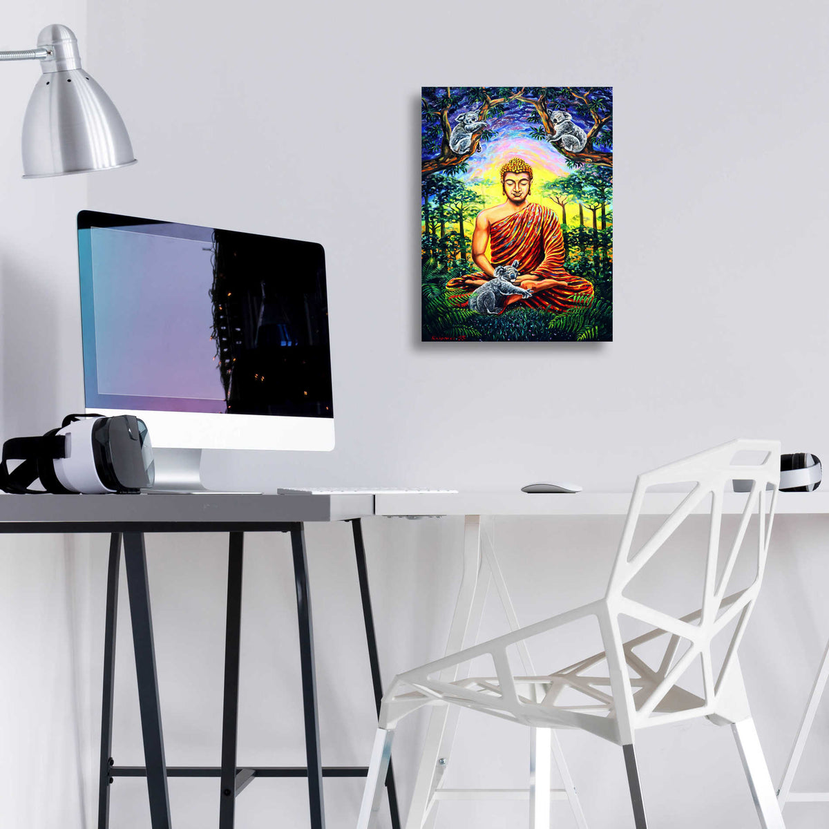 Epic Art 'Buddha Koala ' by Jan Kasparec, Acrylic Glass Wall Art,12x16