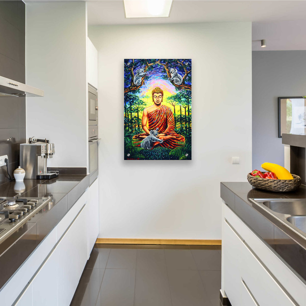 Epic Art 'Buddha Koala ' by Jan Kasparec, Acrylic Glass Wall Art,24x36