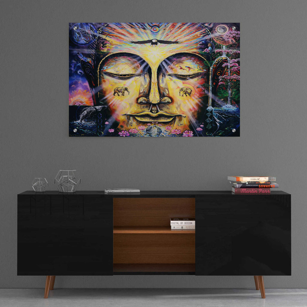 Epic Art 'Buddha Elephant ' by Jan Kasparec, Acrylic Glass Wall Art,36x24