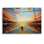 Epic Art 'Boat Sunset ' by Jan Kasparec, Acrylic Glass Wall Art
