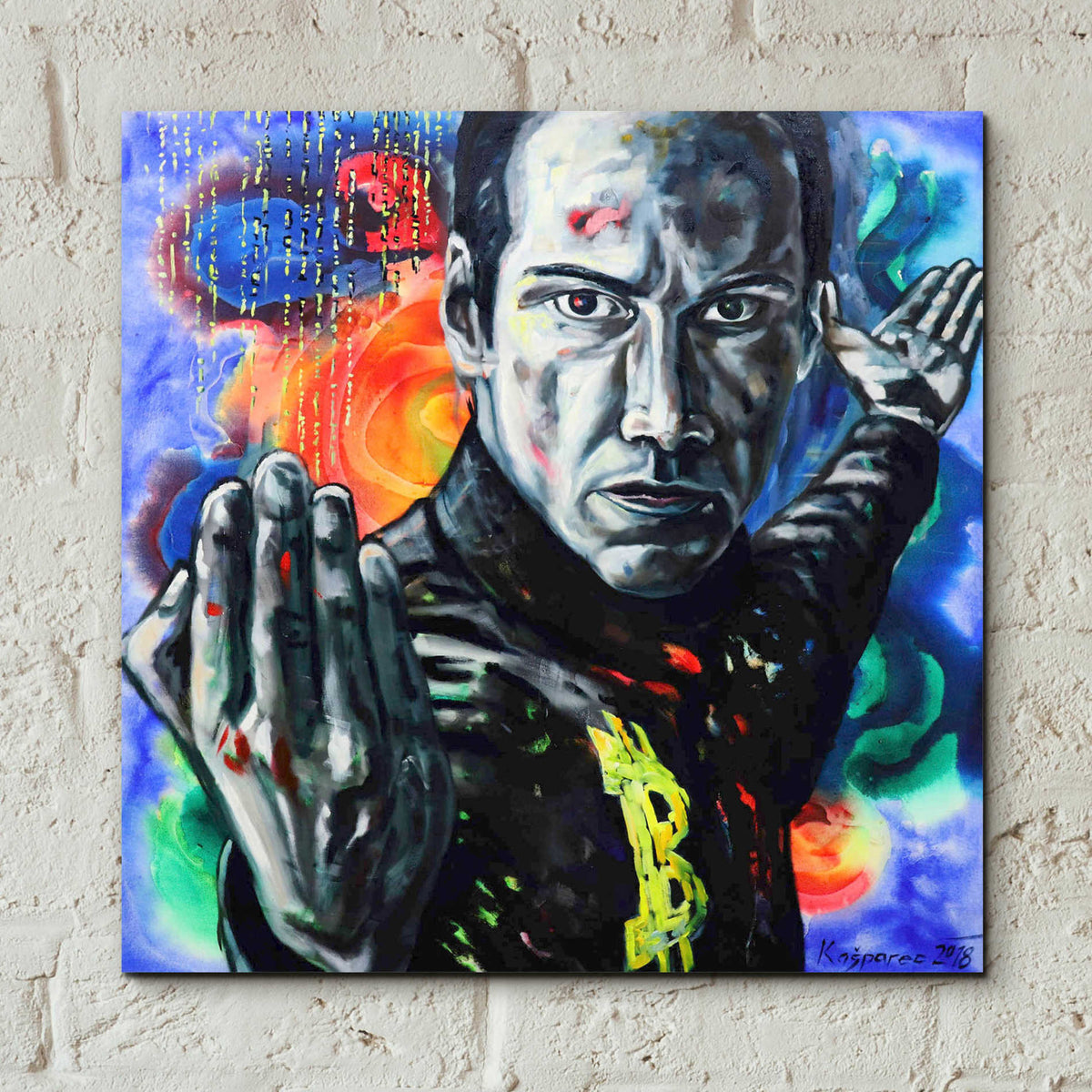 Epic Art 'Bitcoin Warrior' by Jan Kasparec, Acrylic Glass Wall Art,12x12