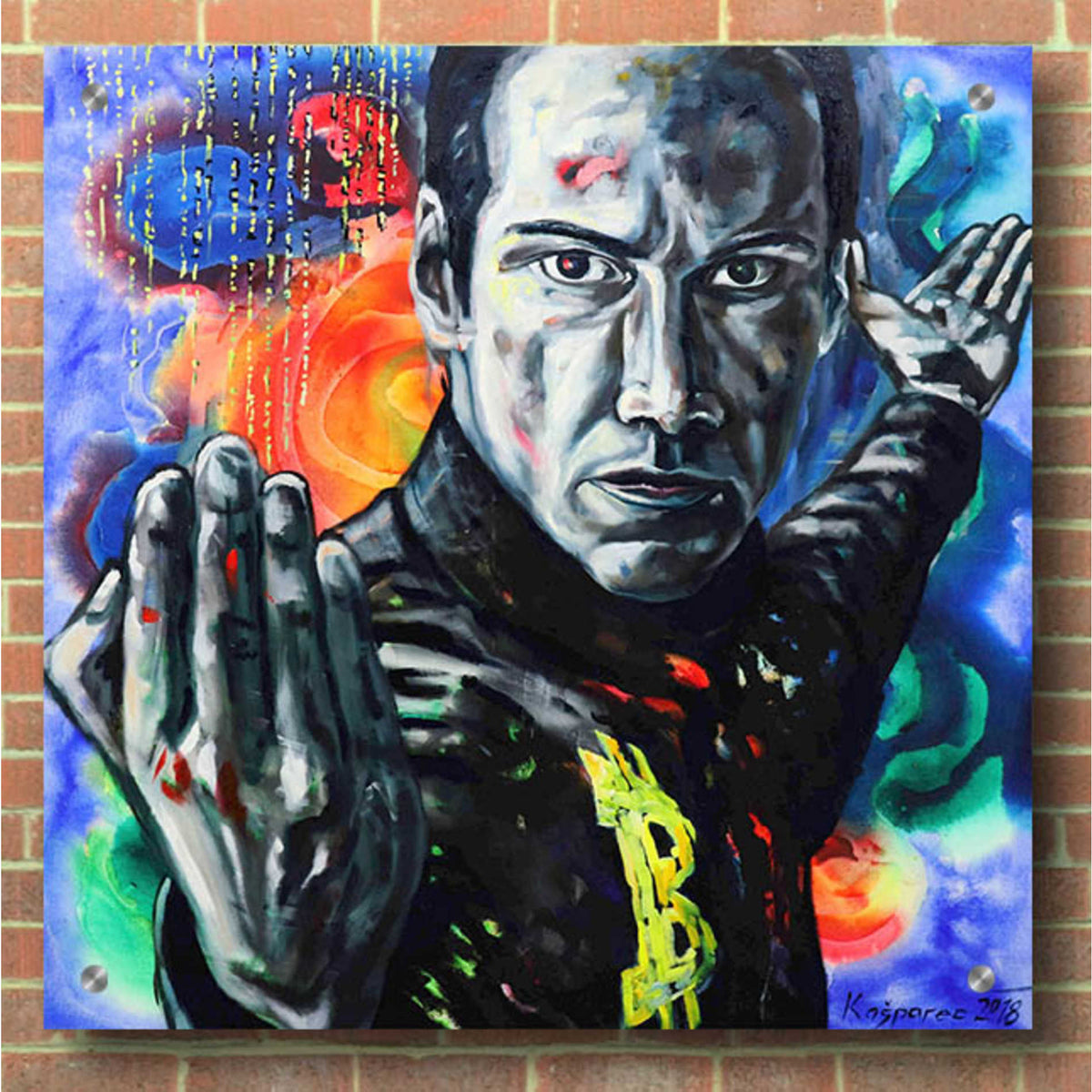 Epic Art 'Bitcoin Warrior' by Jan Kasparec, Acrylic Glass Wall Art,36x36