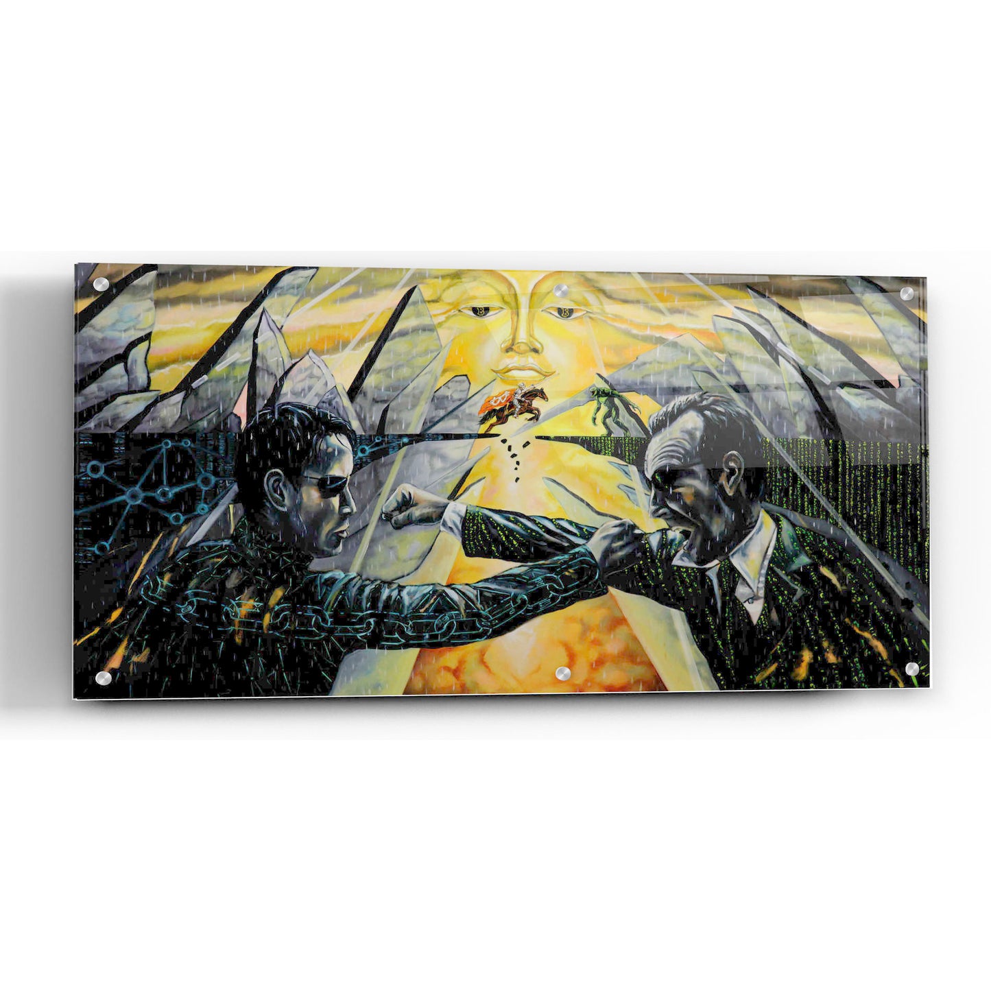 Epic Art 'Battle' by Jan Kasparec, Acrylic Glass Wall Art,24x12