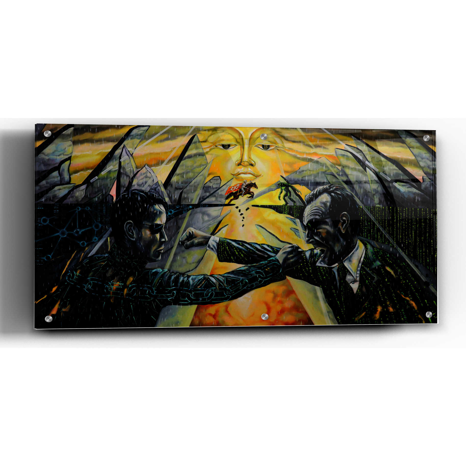 Epic Art 'Battle' by Jan Kasparec, Acrylic Glass Wall Art,24x12