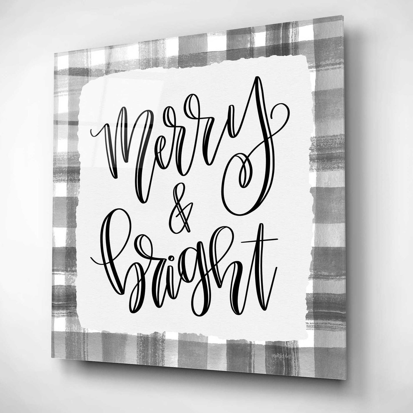 Epic Art 'Merry & Bright' by Imperfect Dust, Acrylic Glass Wall Art,12x12