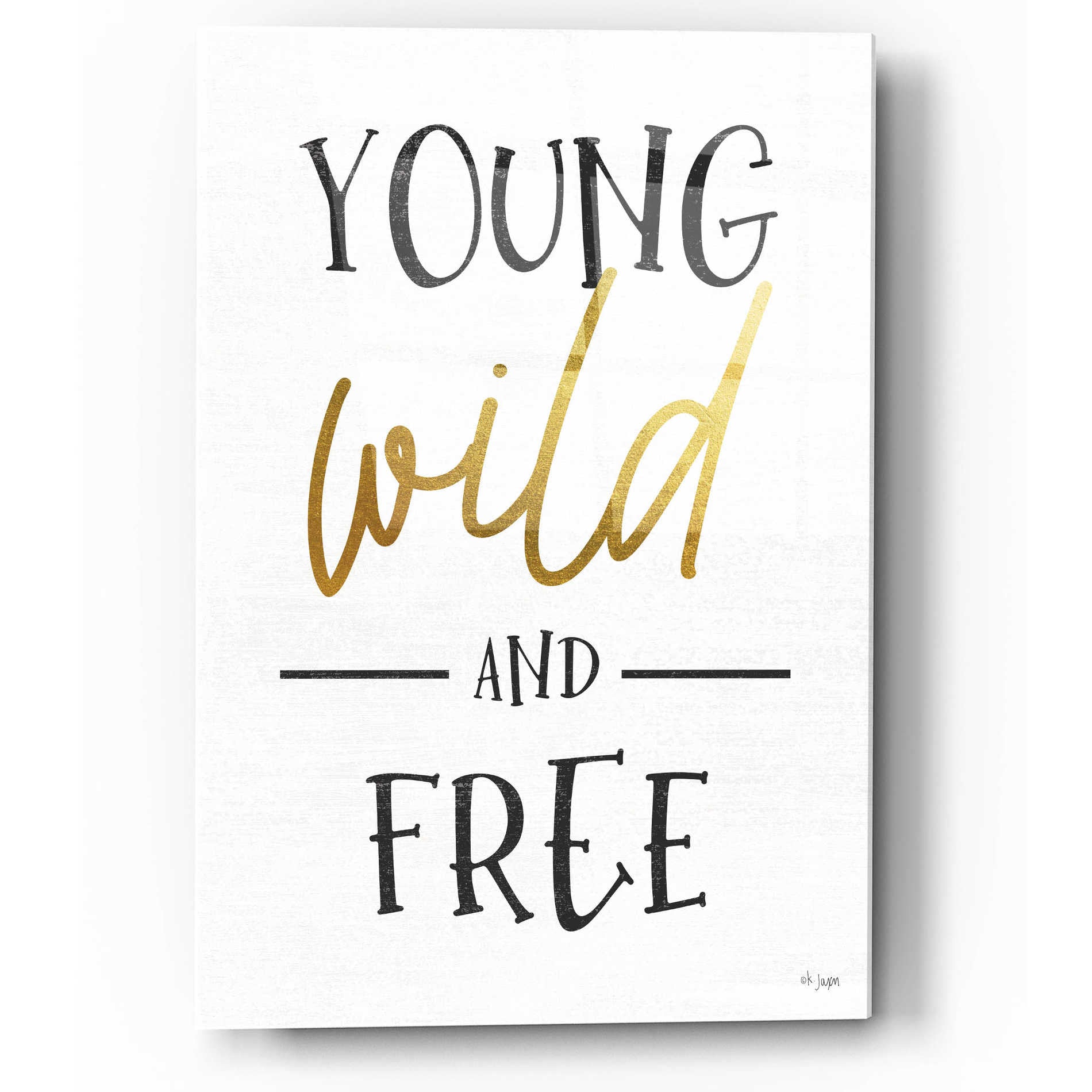 Epic Art 'Young, Wild and Free' by Jaxn Blvd, Acrylic Glass Wall Art,12x16