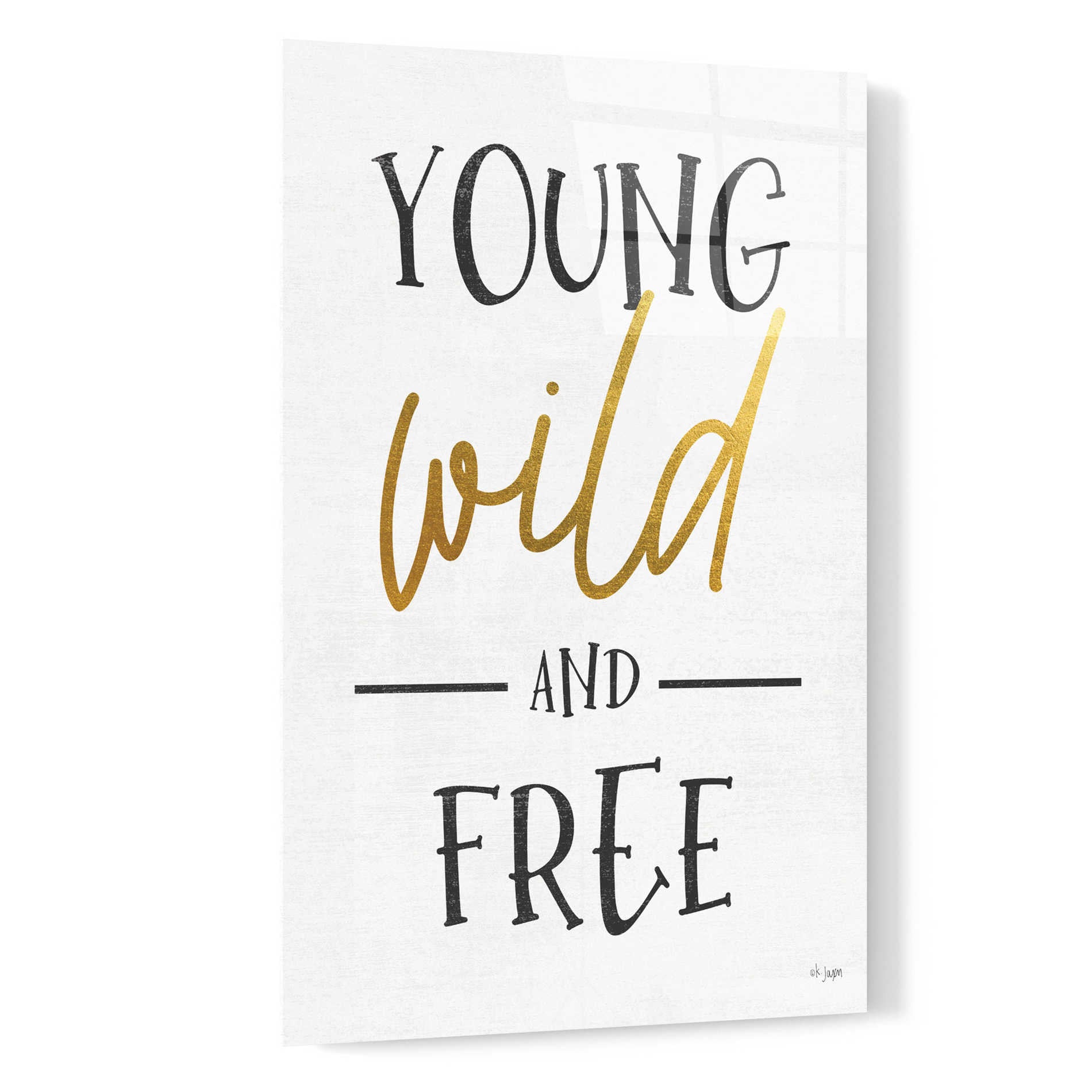 Epic Art 'Young, Wild and Free' by Jaxn Blvd, Acrylic Glass Wall Art,16x24