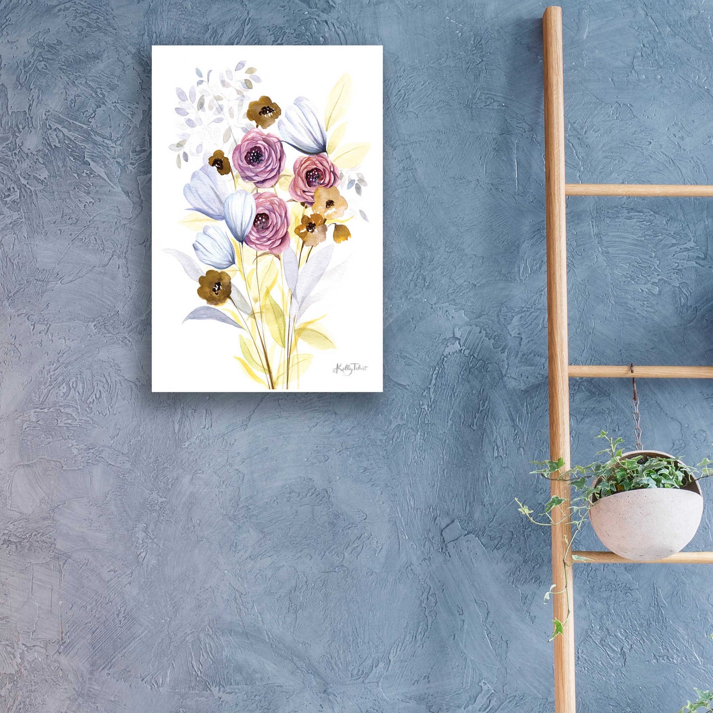 Epic Art 'Morning Wildflowers' by Kelley Talent, Acrylic Glass Wall Art,16x24